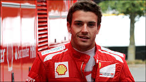 Jules Bianchi con la tuta della Ferrari