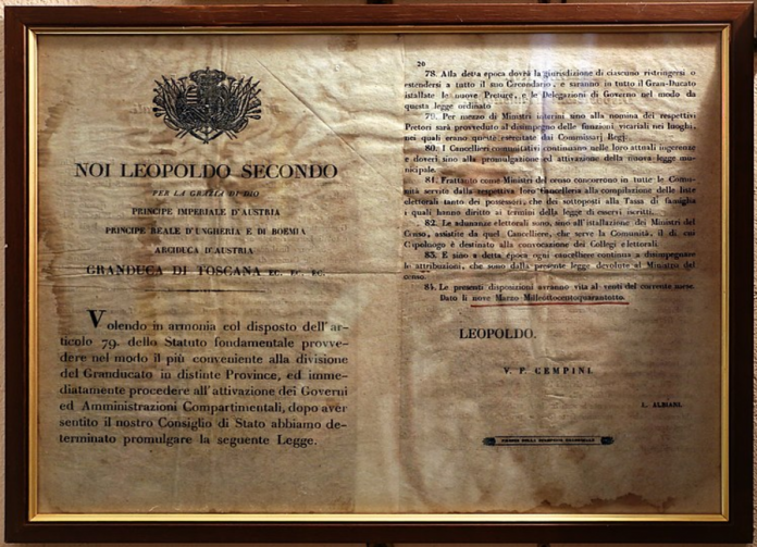 749px-Pagine_della_costituzione_firmata_da_leopoldo_II_di_toscana_nel_1848,_01 Granduca