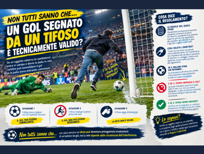Le regole del gioco un gol segnato da un tifoso può essere valido? Le regole del gioco un gol segnato da un tifoso può essere valido?