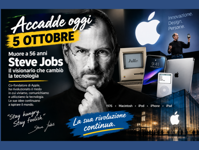 5 Ottobre muore Steve Jobs 5 Ottobre muore Steve Jobs